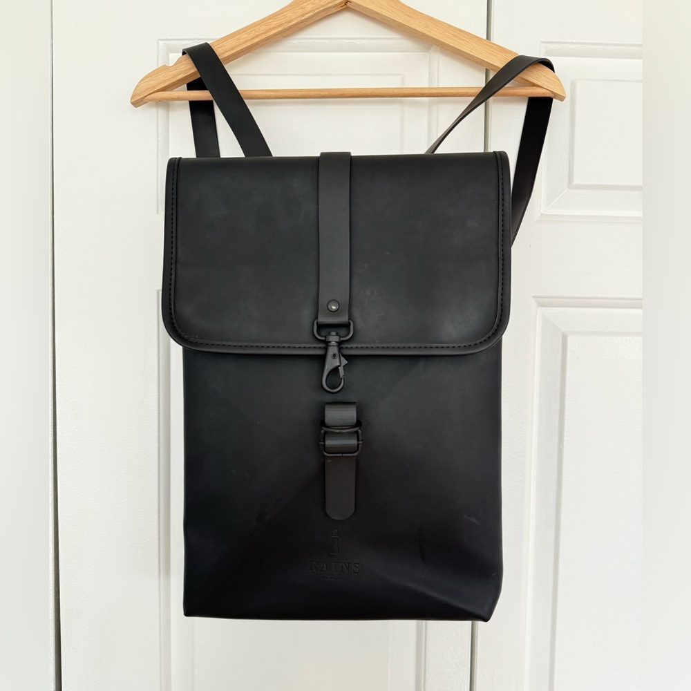 Rains Classic Black Backpack